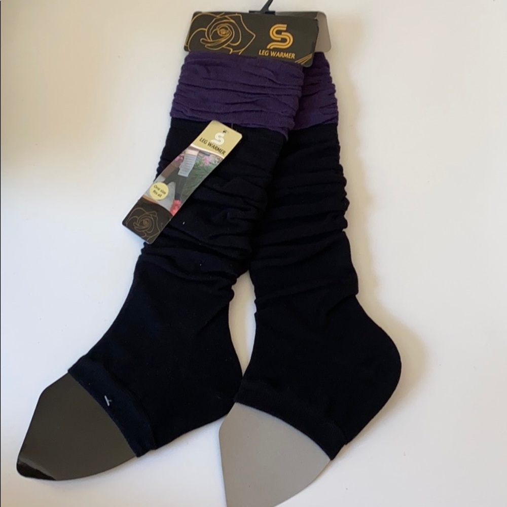 SALE 2/$27 MIX & MATCH Black & Purple Leg Warmers